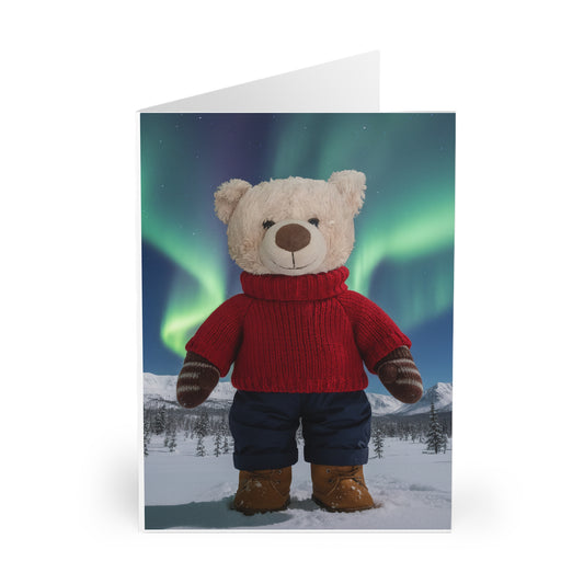 Teddy On Tour – Lombear in Norway Greeting Cards (5 Pack)